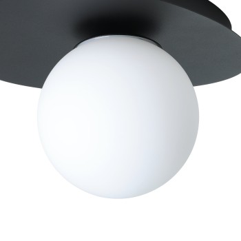 Plafoniera baie IP44 CASTROVIDO negru Eglo 902091, 23.5x21.5 cm, 1xG9