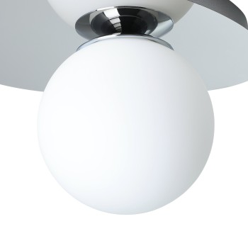 Plafoniera baie IP44 CASTROVIDO crom Eglo 902095, 23.5x21.5 cm, 1xG9