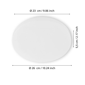 Plafoniera LED POGLIOLA-E alb Eglo 74035, D31 cm, 15.6W