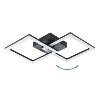 Plafoniera LED PALMAVES-E negru Eglo 74059, 52.5x31 cm, 11W