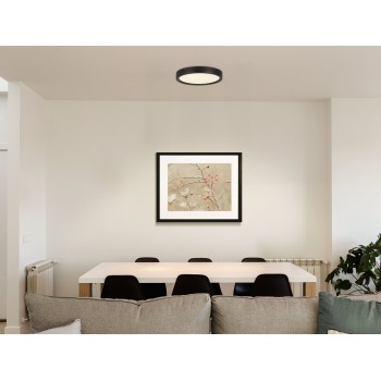 Plafoniera LED IDUN-E negru Eglo 74166, D28.5 cm, 17W