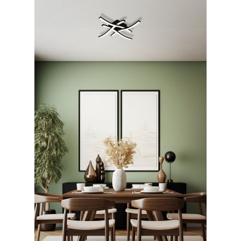 Plafoniera LED CABEZAS-E negru Eglo 74044, 40x40 cm, 20W