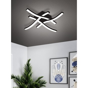 Plafoniera LED CABEZAS-E negru Eglo 74042, 40x40 cm, 18.8W