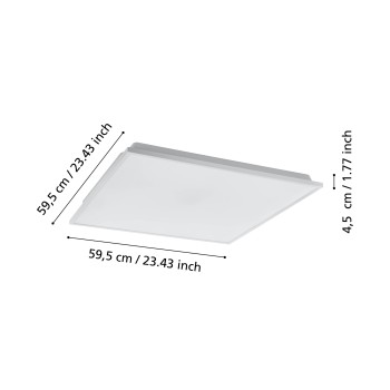 Panou LED HERRORA-Z alb Eglo 99548, 59.5x59.5 cm, 5.3W