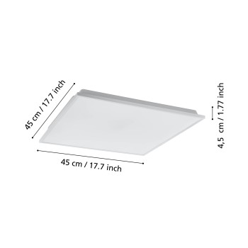 Panou LED HERRORA-Z alb Eglo 99639, 45x45 cm, 22W