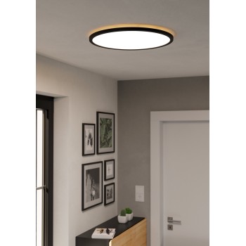 Panou LED ROVITO negru Eglo 901441, D50 cm, 16.8W