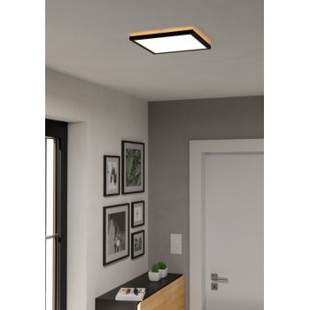 Panou LED ROVITO negru Eglo 901442, 29x29 cm, 13.4W