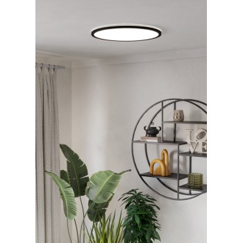 Panou LED ROVITO-R negru Eglo 901455, D50 cm, 16.8W