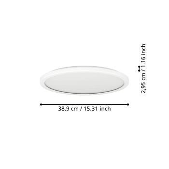 Panou LED ROVITO-R alb Eglo 901458, D38.9 cm, 18.5W