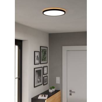 Panou LED ROVITO-Z negru Eglo 901463, D30 cm, 13.9W