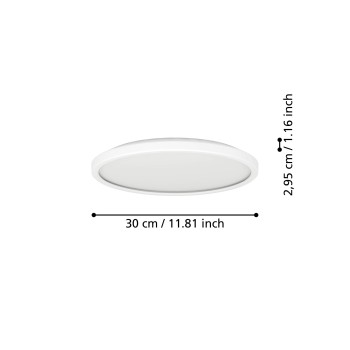 Panou LED ROVITO-Z alb Eglo 901471, D30 cm, 13.9W
