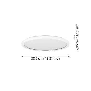 Panou LED ROVITO-Z alb Eglo 901472, D38.9 cm, 18.5W