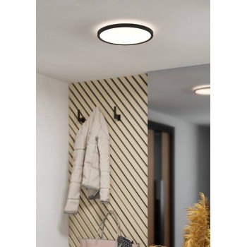 Panou LED MINERARIO negru Eglo 901572, D30 cm, 16.4W