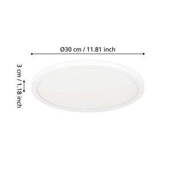 Panou LED MINERARIO alb Eglo 901576, D30 cm, 16.4W