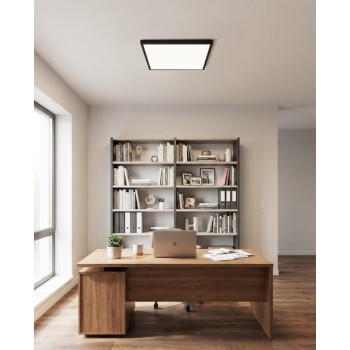 Panou LED PIETRANGELI negru Eglo 902356, 59.5x59.5 cm, 18W