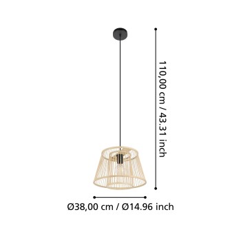 Pendul HYKEHAM Eglo 43852, 1xE27
