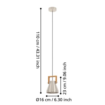 Pendul CAWTON Eglo 43951, 1xE27