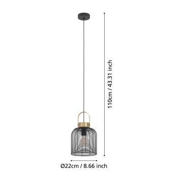Pendul ROUNDHAM Eglo 43963, 1xE27