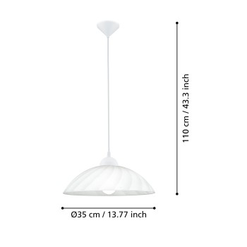 Pendul VETRO Eglo 82785, 1xE27