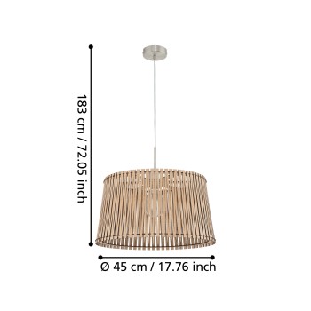 Pendul SENDERO Eglo 96193, 1xE27