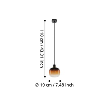 Pendul OILELLA Eglo 99614, 1xE27
