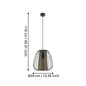 Pendul CURASAO Eglo 99661, 1xE27