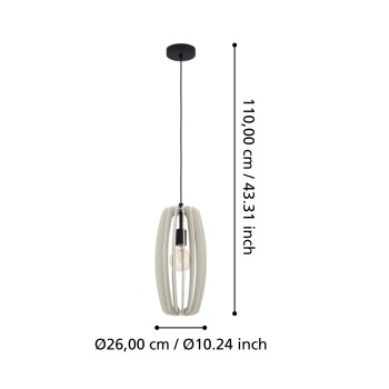 Pendul BAJAZZARA Eglo 900502, 1xE27