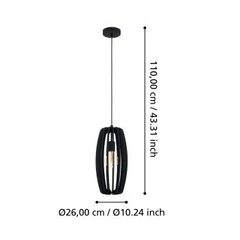 Pendul BAJAZZARA Eglo 900504, 1xE27