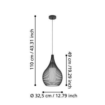 Pendul RAZONI 1 Eglo 900828, 1xE27