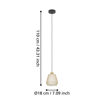 Pendul CIUDADELA Eglo 900896, 1xE27