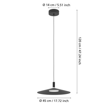 Pendul LED CONOMAVILLA-Z Eglo 902183, 15.5W
