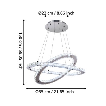 Lustra LED VARRAZO Eglo 31667, 29W