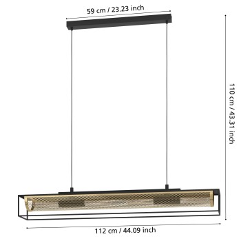 Lustra NOHALES Eglo 43788, 4xE27