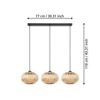 Lustra AMSFIELD 1 Eglo 43863, 3xE27