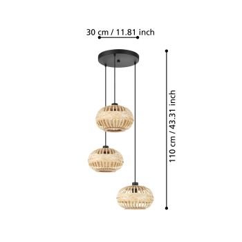 Lustra AMSFIELD 1 Eglo 43864, 3xE27
