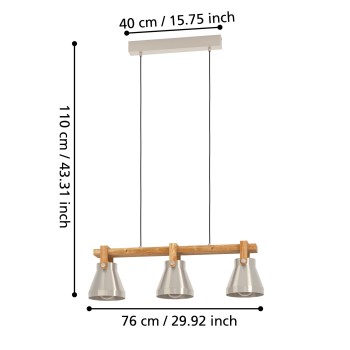 Lustra CAWTON Eglo 43952, 3xE27