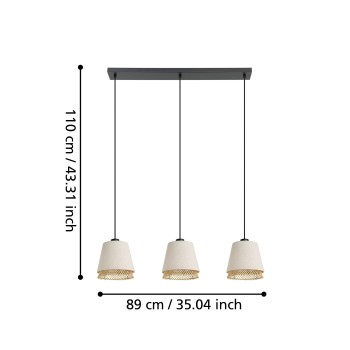 Lustra TABLEY Eglo 43976, 3xE27
