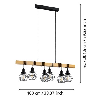 Lustra TOWNSHEND 5 Eglo 44076, 6xE27