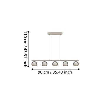 Lustra LED ROMAGNESE Eglo 94319, 3.3W