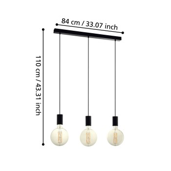 Lustra POZUETA Eglo 98662, 3xE27