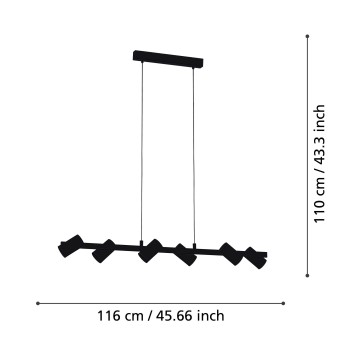 Lustra GATUELA 1 Eglo 99464, 6xE14