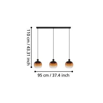 Lustra OILELLA Eglo 99615, 3xE27