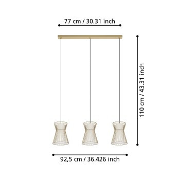 Lustra MASETA Eglo 99636, 3xE27
