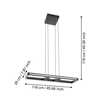 Lustra LED SALVILANAS-Z Eglo 99678, 21W