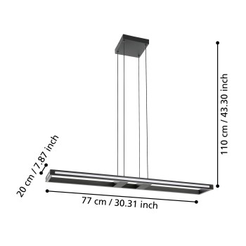 Lustra LED SALVILANAS-Z Eglo 99681, 33W