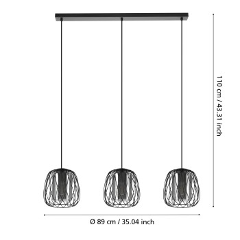 Lustra FLORESTA Eglo 99706, 3xE27