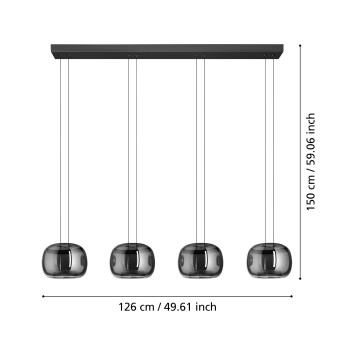 Lustra LED HORTUNAS Eglo 390433, 5.8W