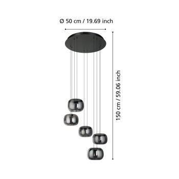 Lustra LED HORTUNAS Eglo 390434, 5.8W