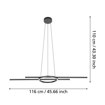 Lustra LED ZILLERIO-Z Eglo 900398, 8W