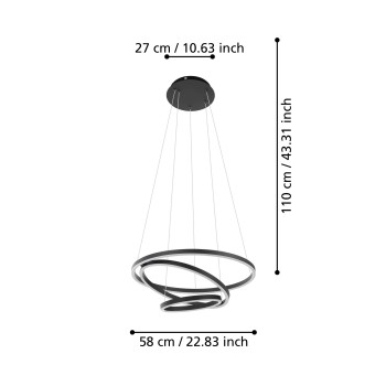 Lustra LED LOBINERO-Z Eglo 900479, 43.2W